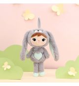 Metoo zajačik Bunny 30 cm - šedý/mint