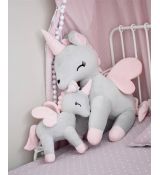 Melootka jednorožec Unicorn 32 cm - šedý